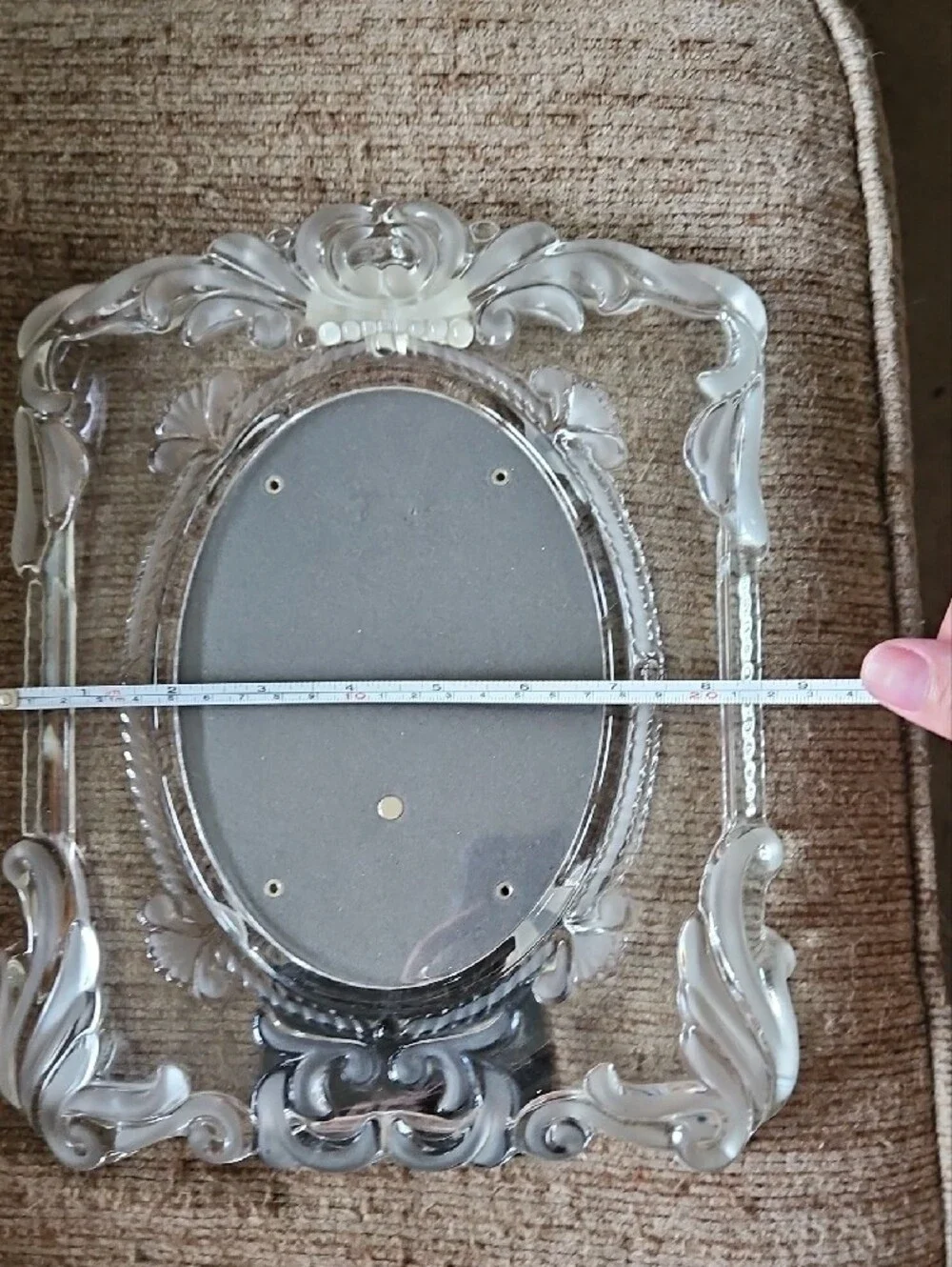 Mikasa Silver Clear Ornate Glass Picture Frame